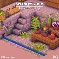 the green room is filled with plants and other things to do in this video game