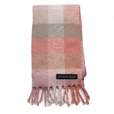 Victoria's Secret Holiday 2020 Pink Plush Plaid Scarf 82" x 12". Good condition with no major flaws.  - color: pink plaid - super soft knit - fringe Measurements (inches) Width: 82" Length: 12" Check out my other listings for similar items and bundle to save! Pink Plaid Scarf, Knit Fringe, Pink Plaid, Christmas Wishlist, Soft Knits, Plaid Scarf, Throw Blanket, Victoria's Secret, Plaid