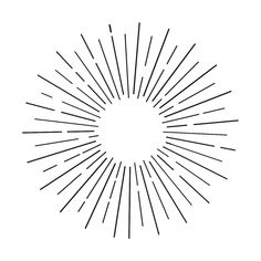 a black and white sunburst on a white background