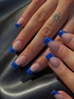 summer blue bright nails Summer Nails Inspo 2024 Blue, Bright Blue Nail Ideas, Blue Bright Nails, Acrylic Nail Square, Summer Nails 2024 Blue, Blue Monochrome Nails, Bright Blue French Tip Nails, Bright Blue Nails With Design, Blue Electric Nails