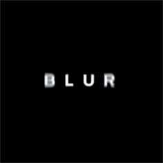 blur logo in black and white with the word blur on it's left side