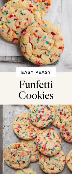 easy and tasty funfetti cookies with sprinkles are the perfect dessert