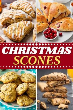 christmas scones collage with text overlay