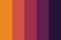 an orange, purple and red striped background with the colors of the rainbow in different shades