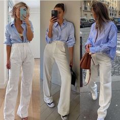 Witte Jeans Outfit, Cream Trousers Outfit, Cream Jeans Outfit, Wide Leg Pants Outfit Summer, White Trousers Outfit, Cream Pants Outfit, Beige Pants Outfit, Wide Pants Outfit, Wide Leg Trousers Outfit