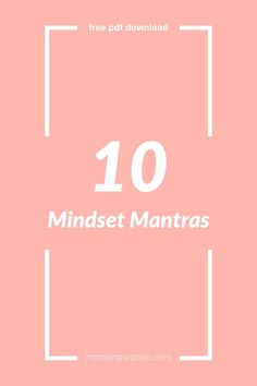 the text reads 10 mindset mantass on a pink background