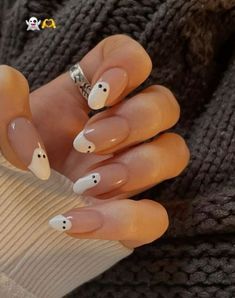 Halloween Nails Easy, Unghie Nail Art, Simple Fall Nails, Cute Halloween Nails, Fall Gel Nails, Cute Nails For Fall