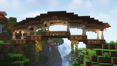 an image of a bridge that looks like it is built in minecraft