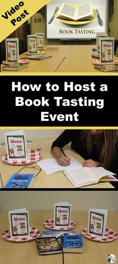 how to host a book tasting event for kids and adults with video - based content