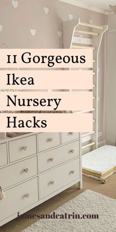 Transform your baby's room with IKEA nursery hacks Ikea Nursery Furniture, Ikea Baby Nursery, Nursery Room Diy, Ikea Nursery Hack, Nursery Hacks, Baby Room Closet, Ikea Nursery, Hacks Ikea