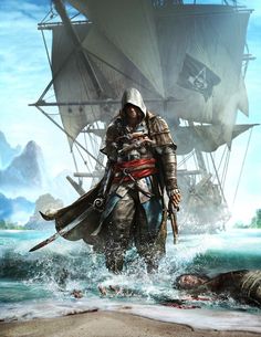 de game wereld Assassin's Creed Black, Assassins Creed Black Flag, Edwards Kenway, Creed Game