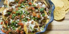 mexican food with tortilla chips and salsa