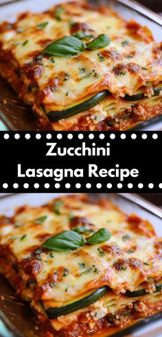 zucchini lasagna recipe with spinach and cheese