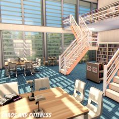 Sims 4 Newcrest Library, High School Build Sims 4, Sims 4 High School Cc Build, Highschool Design Building, Sims 4 University Dorm Builds, Sims 4 High School Years Builds, Sims 4 Realistic High School, Sims 4 High School Floor Plan