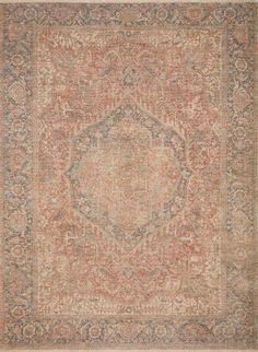 an antique rug with many different colors and patterns on the carpet is shown in this image