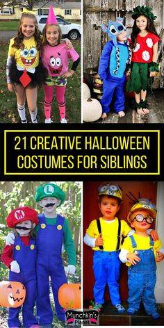 Halloween Costumes For Siblings Cute Brother Costumes, Brother Matching Halloween Costumes, 4 Sibling Halloween Costumes, Aunt And Nephew Halloween Costumes, Brother Duo Halloween Costumes, Halloween Costume Ideas For Siblings, Best Sibling Halloween Costumes