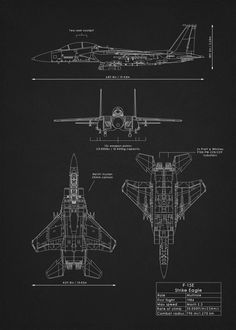 an airplane blueprinted on black paper with measurements for the wing and fuselages