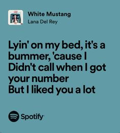 the text reads lynn on my bed it's a bummer, cause i didn't call when i got your number but i liked you a lot