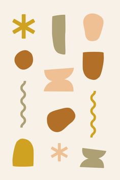 Abstract design elements for a photographer brand design. Photography brand design. Illustrative elements for branding experience. Boho Design Elements, Boho Elements Illustration, Boho Packaging Design, Brand Design Elements, Boho Brand Design, Design Elements Shape, Boho Branding Inspiration, Organic Branding Design, Boho Graphics