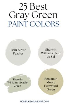 the 25 best gray green paint colors