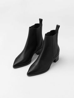 Womens Black Ankle Boots, Work Uniform, Minimalist Shoes, Leather Jackets Women, Boots Outfit