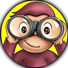 an image of a cartoon character looking through some large round glasses to see what's inside