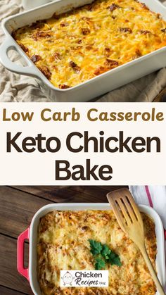 Keto Chicken Bake : This low carb chicken bake casserole is a creamy, cheesy, and flavorful dish that’s not only incredibly easy to prepare but also a crowd-pleaser. Ground Chicken Keto Recipes, Chicken Bake Casserole, Keto Chicken Bake, Low Carb Casserole, Baked Chicken Casserole, Tips For Meal Prepping, Keto Casserole Recipes, High Protein Dishes, Creamy Chicken Soup