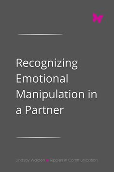 Discover how to recognize the subtle signs of emotional manipulation in your partner and what you can do about it. #EmotionalManipulation #RecognizeTheSigns #HealthyBoundaries Relationship Balance, Caring Meaning, Communication Relationship, Relationship Blogs, Healthy Communication, Personal Empowerment, Setting Healthy Boundaries, What Is Self, Unhealthy Relationships