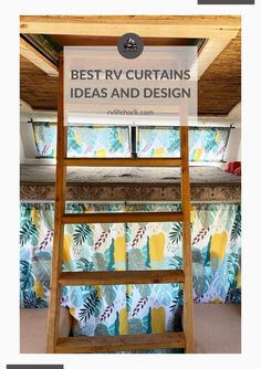 the best rv curtains ideas and design for your camper's bunk bed area