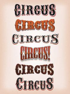 an old fashioned circus font set