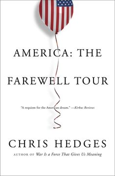 the cover of america the farewell tour, with an american flag balloon floating from it