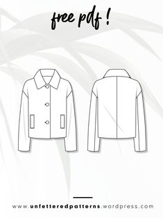 a jacket with the text free pdt on it and an image of a palm tree