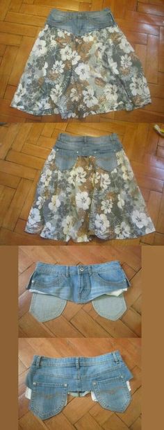 several pictures of different types of shorts on the floor