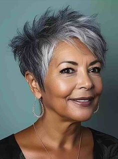 Short Pixie Cut Wigs with Bangs for Women Black with Gray Mix Synthetic Hair Wig | eBay Gray Hair Highlights Short Hair, Short Hair Grey Highlights, Short Hair Color 2023 Trends, Short Hair Styles Pixie Over 50, Highlight Hair Color Grey, Short Spikey Hair For Women Over 50 Over 50 Pixie Haircuts, Short Spiky Hairstyles For Women Over 50, Women’s Pixie Haircut, Very Short Hair Styles For Women