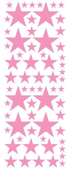 pink stars are arranged in rows on a white background