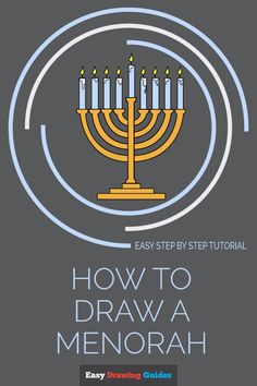 the cover of how to draw a menorah