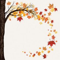 Dancing Leaves Autumn Inspired Fall Scrapbook Paper Dancing Leaves, Studio Decoration, Wall Painting Decor, Autumn Tree, Autumn Inspired, 12x12 Scrapbook, Autumn Crafts, Autumn Painting