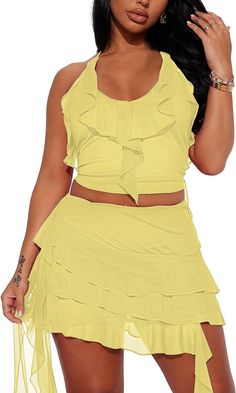 set linked! Skirt Sets For Women, 2 Piece Skirt, 2 Piece Skirt Set, Club Night, Skirt Sets, Spring Outfit, Beach Outfit