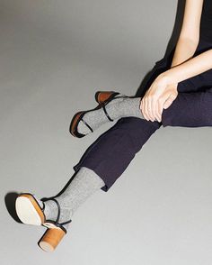 Fully on board with socks + sandals. See our style edit on The Blog now #socks #sandals #socksandsandals #style #thedreslyn Statement Sandals, Cashmere Socks, Subtle Luxury, Style Edit, Shoe Design, R C, May 7