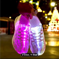 These Fiber Optic Sneakers Are Light Weight, Breathable With A Thick Comfy Sole. The Shoes Are Usb Charged. There Are Seven Colors To Choose. Charger And Instructions Are Included. New. Never Worn. Glow Shoes, Platform Tennis Shoes, Light Up Sneakers, Led Shoes, Light Sneakers, Light Up Shoes, Lit Shoes, Colorful Shoes, Evening Outfits