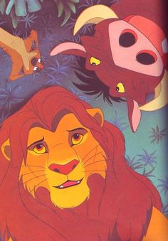 the lion king is surrounded by other animals