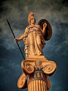 Athena Statue Of Athena, Greece Athens, Greek Statues, Ancient Greek Architecture, Greek History, Art Ancien, Greek Art, Art Antique