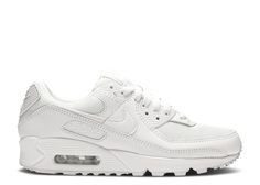 Wmns Air Max 90 'White' - Nike - CQ2560 100 - white/white/wolf grey/white | Flight Club Nike Air Max 290, Air Max 90 Outfit, Air Mac, White Outfits For Women, Air Max 90 Women, Nike Air Max White, Nike Max, Jordan Shoes Retro, Flight Club