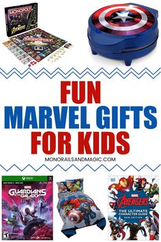 the ultimate gift guide for kids with captain america, iron man, spider - man and more