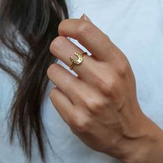 Introducing our Lucky Horseshoe Ring—a symbol of good luck and protection. Crafted from 18K Gold-Filled, this exquisite ring features a horseshoe design, a timeless symbol of fortune. Wear it as a personal talisman or a fashionable accessory, and invite positive energy into your life. Embrace the power of luck with our Lucky Horseshoe Ring and elevate your style with a touch of enchantment. Please note: To ensure the longevity of your jewelry, we suggest to remove when showering, working out, and cleaning, and avoiding any lotion or perfumes directly on it.