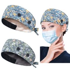 PRICES MAY VARY. Exclusive Design with 4 Buttons : A pair of additional buttons for keeping your mask in place. 2 buttons on each side ( 4 buttons in total ) for hanging a mask at your best level of comfort. A smart ear pain solution designed by nurses for nurses. Quality Cotton Fabric with Designer Print: 100% cotton lightweight fabric for cool comfort, tight woven, and durable. It can be easily washed time after time and ironed at low temperature the unique designer stylish print you can find nowhere to make your fashion worthwhile. Built-in Sweatband on Forehead: The soft and absorbent terry cloth sweatband keeps you cool and dry during extended wear and secures your fit for long hours of work. It is super soft and comfy that you may forget you were wearing a hat in the first place. Adj Time After Time, Scrub Caps Surgical, Scrub Sets, Surgical Caps, Wearing A Hat, Long Hours, Scrub Cap, Scrub Caps, Unique Designers