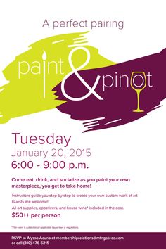 the poster for paint and pinot