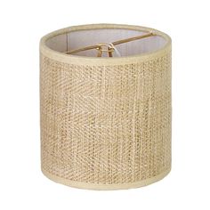 a lamp shade that is made out of jute