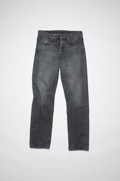 Acne Studios black jeans are cut to a regular fit with a mid waist, straight leg and regular length. The 1996 jeans are crafted from rigid denim made of cotton. Acne Studios 1996 Ash Black Classic Washed Black Rigid Denim Jeans, Washed Black Straight Leg Jeans With Button Closure, Classic Black Rigid Denim Jeans, Classic Washed Black Jeans With Belt Loops, Classic Straight Leg Washed Black Jeans, Classic Washed Black Tapered Leg Jeans, Washed Black Rigid Denim Jeans, Washed Black Rigid Denim Jeans With Five Pockets, Classic Jeans With Button Closure And Straight Hem