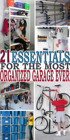 the ultimate garage organization guide for men, women and kids to use in their garage